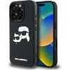 Image de Karl Lagerfeld HC 3D Rubber Double Heads iPhone 16 Pro Max Case - Black (Apple iPhone 16 Pro Max), Coque pour téléphone portable, Noir