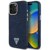 Image de Guess Case Denim Triangle Logo MagSafe for iPhone 16 Pro blue (Apple iPhone 16 Pro), Coque pour téléphone portable, Bleu