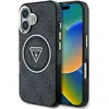 Image de Guess Case IML Metal Glitter 4G Circle Triangle MagSafe for iPhone 16 black (Apple iPhone 16), Coque pour téléphone portable, Noir