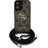 Image de Guess 4G Big Logo Cord Stap Crossbody Case for iPhone 16 Plus Brown (Apple iPhone 16 Plus), Coque pour téléphone portable, Marron