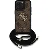 Image de Guess 4G Big Logo Cord Stap Crossbody für Apple iPhone 16 Pro - brown (Apple iPhone 16 Pro), Coque pour téléphone portable, Marron