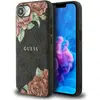 Image de Guess Case 4G Flowers Print MagSafe for iPhone 16e black (Apple iPhone 16e, Apple iPhone 17e), Coque pour téléphone portable, Noir