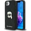 Image de Karl Lagerfeld Case Monogram Karl Head Pin for iPhone 16e black (Apple iPhone 16e, Apple iPhone 17e), Coque pour téléphone portable, Noir