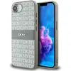 Image de DKNY Etui Repeat Texture Pattern with Tonal Stripe do iPhone 16e be owy (Apple iPhone 16e, Apple iPhone 17e), Coque pour téléphone portable, Beige
