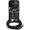 Image de Karl Lagerfeld Case Crossbody Grained Pattern & Logo MagSafe for iPhone 16 black (Apple iPhone 16), Coque pour téléphone portable, Noir