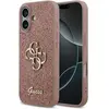 Image de Guess Back panel cover Apple iPhone 17 PU Fixed Glitter 4G Metal Logo Case Pink (Apple iPhone 17), Coque pour téléphone portable, Pink
