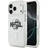 Image de Karl Lagerfeld case Magsafe IML glitter case metal camera frame and buttons Karl and Choupette sketc (Apple iPhone 17 Pro), Coque pour téléphone portable, Transparent