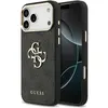 Image de Guess PU Cuir 4G Métal Logo Cadre d'or Backcover pour iPhone 17 Pro Max Noir (Apple iPhone 17 Pro Max), Coque pour téléphone portable, Or, Noir