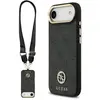 Image de Guess 4G Strass Logo & Big Strap Metal Buttons MagSafe case for iPhone Air black (Apple iPhone 17 Pro), Coque pour téléphone portable, Noir