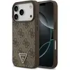 Image de Guess - Leather 4G Triangle Strass MagSafe (GUHMP17LP4TDPLW) - iPhone 17 Pro - Brown (Apple iPhone 17 Pro), Coque pour téléphone portable, Marron