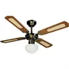 Image de Ventilateur de Plafond Plafonnier FARELEK BALI 107 cm réversible Laiton Antique 4 p