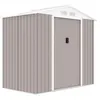 Image de Abri de jardin en métal 2 71 m² 213 127 195 cm PLUTON Kit d ancrage inclus 2 porte
