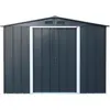 Image de Abri de jardin en métal 4 77 m2 DURAMAX Kit d ancrage inclus anthracite Gris