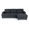 Image de Canapé d angle droit 4 places Paul Tissu anthracite L 215 p 140 cm Gris