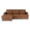Image de PAUL Canapé d angle gauche 4 places Tissu vintage Contemporain L 215 P 140 cm Fabr