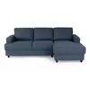 Image de Canapé d angle droit 4 places Tissu Contemporain L 215 P 140 H 86 cm PAUL Bleu