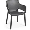 Image de Lot de 6 fauteuils de jardin Allibert by KETER ELISA En résine Coloris : graphite Gr