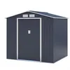 Image de Abri de jardin en métal 4 07 m² 213 191 195 cm MARS Kit d ancrage inclus 2 portes c