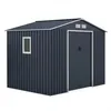 Image de Abri de jardin en métal 5 29 m² 277 191 202 cm VENUS Kit d ancrage inclus 2 portes