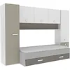 Image de DEMEYERE Lit gigogne enfant avec multiples rangements Décor argile 90 200 cm TIDY Mu