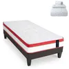 Image de Ensemble Suprême 90x190 cm + sommier + accessoires - Mousse HD mémoire - Ép. 24 cm