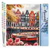 Image de Peinture au numéro : Vue du Canal à Amsterdam - sans chassis en bois Figured'Art