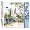 Image de Peinture au numéro : Aquarelle Jardin de Paris - sans chassis en bois Figured'Art