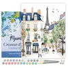 Image de Peinture par Numéro Figured'Art avec Cadre - Aquarelle Rue de Paris - Numéro d'Art Complet - 40x50cm toile tendue sur châssis