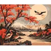 Image de Peinture au numéro : Grues et Vue sur le Mont Fuji - toile tendue sur châssis Figured'Art