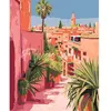 Image de Peinture au numéro : Vue sur une ville marocaine - Toile tendue sur châssis Figured'Art