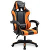 Image de Amstrad AMS-800-ORANGE Fauteuil / Chaise de bureau Gamer coloris noir & orange - coussin lombaire & appuie tête