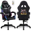 Image de Amstrad AMS-900-LED-TOP1 - Fauteuil gaming noir et gris - Serigraphie TRY HARD FOR TOP 1 - Eclairage LED 366 effets Télécommande