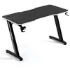 Image de Amstrad DESK120Z-WHITE Bureau informatique ou gamer avec finition blanc - Largeur 1m20 - Style carbone - Porte casque & gobelet