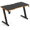 Image de Amstrad DESK120Z-ORANGE Bureau informatique ou gamer finition orange - Largeur 1m20 - Style carbone - Porte casque & gobelet