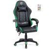Image de Fauteuil gaming Amstrad AMS-LED-VENOM - simili cuir noir et vert - Eclairage LED 366 effets - Télécommande