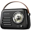 Image de Radio Rétro portable Ledwood ALMA, FM, Bluetooth 5.3 Entrée USB, Puissance 30W - Batterie 3,7V-1500mAh - Retro Vintage - Noir