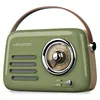 Image de Radio Rétro portable Ledwood ALMA, FM, Bluetooth Entrée USB, Puissance 30W - Batterie 3,7V-1500mAh - Retro Vintage - Vert Olive