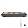 Image de Crêpière Livoo Maxi crêpes party DOC186G 8 mini crêpes Ø 12 cm, 1500W, accessoires inclus coloris Gris