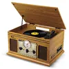 Image de Chaîne Hifi Tourne-Disque Evidence Acoustics EA-PL300-WOOD Vinyle 33/45/78, 60W, FM, CD, Cassette, BT USB SD REC, rétro Vintage