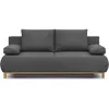 Image de Banquette con ible 3 places MIKA Tissu Coffre de rangement L 192 H 84 P 93 cm Gri