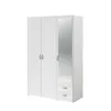 Image de Armoire VARIA Décor 3 portes battantes miroir 2 tiroirs L 120 H 185 P 51 cm