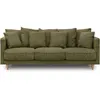 Image de Canapé fi e 4 places CONSTANCE Tissu Pied en bois massif L 212 H 87 P 93 cm