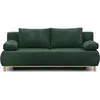 Image de Banquette con ible 3 places MIKA Velours côtelé foret Coffre de rangement L 192 H 8