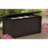 Image de TOOD Malle coffre de rangement en résine 300 L 120 46 58 cm aspect bois Marron