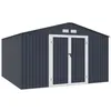 Image de Abri de jardin en métal 10 85 m2 340 319 210 LUNEX Kit d ancrage inclus 2 portes b
