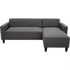 Image de Canapé d angle fi e 4 places BOB Tissu anthracite Réversible L 197 P 117 H 65 cm Gr