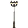 Image de Lampadaire e térieur JANEL BRILLIANT doré métal verre 3 60W IP44 Noir