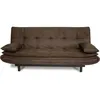Image de Banquette clicclac DARIUS Tissu L 194 P 121 H 83 cm Fabriqué en Ukraine Marron