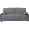 Image de Canapé clic clac 3 places clair Matelas 14 cm 130 190 cm MEGAN Gris
