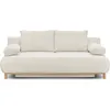 Image de Banquette con ible 3 places MIKA Tissu Bouclette Coffre de rangement L 192 H 84 P